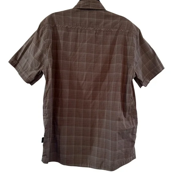Patagonia Mens Brown Plaid Short Sleeve Snap Front Shirt 54070SS Size M - Picture 2 of 9